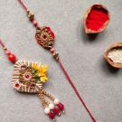 kundan and gota work bhaiya bhabhi rakhi