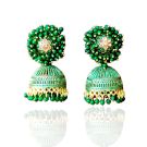 green jhumka earrings for women under 200