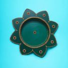 Handcrafted Wooden Pooja Thali - Green
