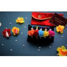Flower Rakhi for Brothers & Sisters - Set of 5