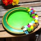 Wooden Pooja Thali Small - 9.5 inches dia