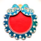 Wooden (MDF) Decorative Peacock Pooja Thali - Large (Dia 16.5 inches)