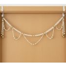 Knotted Pearl Toran with Bells and Beaded Accents