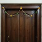 pompom toran with golden beads - minimal toran
