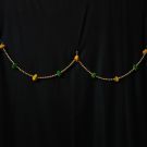 pompom toran with golden beads - minimal toran