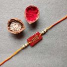Resin Rakhi for Brother - Red