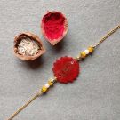 Resin Rakhi Bracelet for Brother - Red