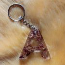 resin keychain letter a