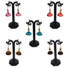 silk thread jhumka earrings - 5 shades - pink, rose pink, sky blue, black and chocolate brown