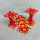 wooden diya stand - front view