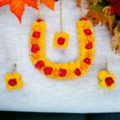 artificial flower jewellery set for haldi