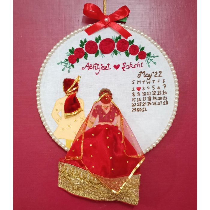 wedding hoop art - front view