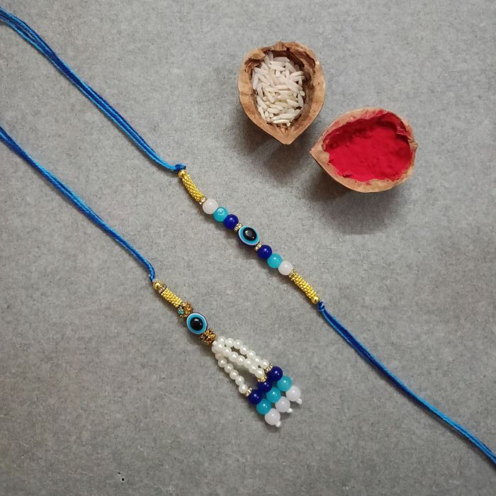 evil eye bhaiya bhabhi rakhi set