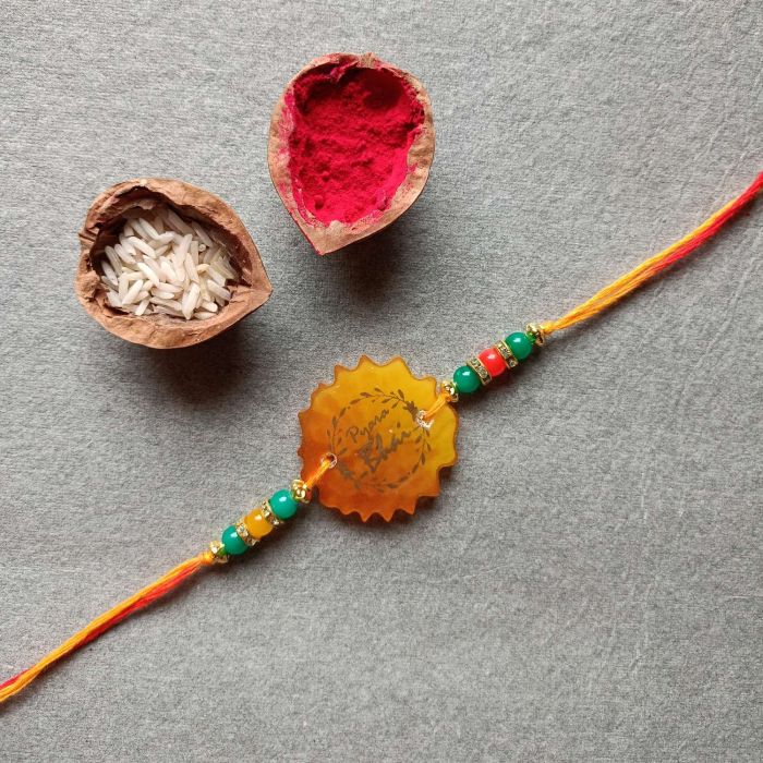 pyara bhai resin rakhi - yellow