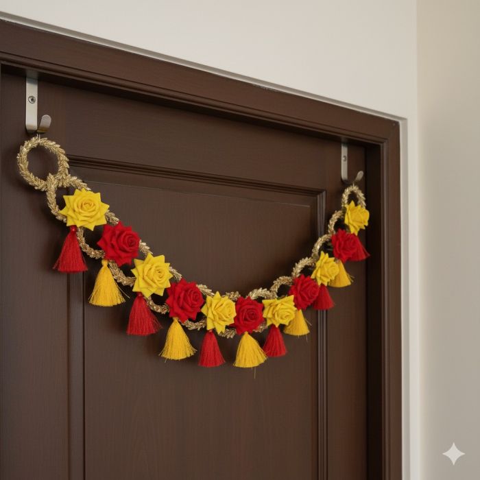 rose toran for main door hanging on door 