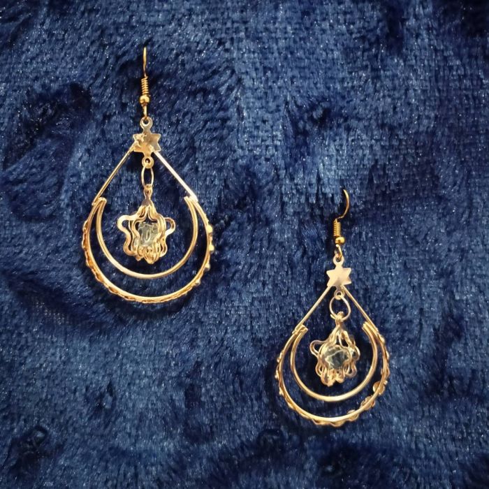 drop rose gold earrings