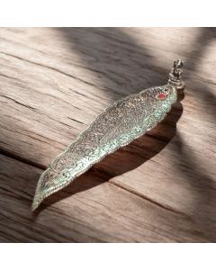 brass agarbatti stand - incense stick holder - silver