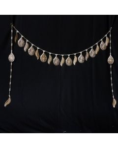 leaf metal toran with side hangings