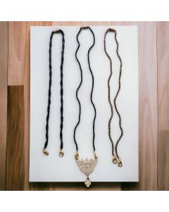 Fancy Stone Mangalsutra Short with 2 Mangalsutra Chains