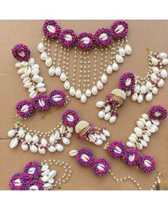 Pink Purple Shell Jewellery Set