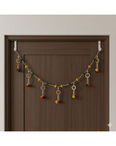 Handcrafted Multi-Color Pom-Pom Toran for Main Door