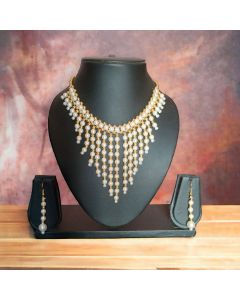 waterfall pearl necklace set