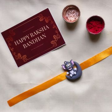 Handmade Tom & Jerry Cartoon Kids Ribbon Rakhi | Craftcart