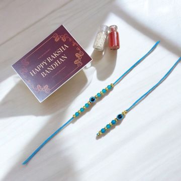 Evil Eye Rakhi Set for Bhaiya and Bhabhi