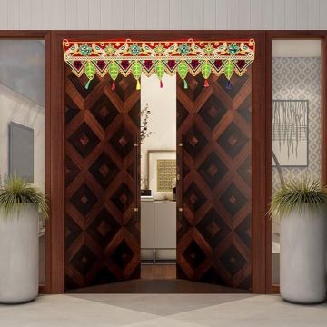 Gujrati Floral Kachhi Work Toran for Main Door 
