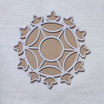 MDF rangoli stencil - diya design rangoli board