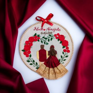 heart wedding hoop art