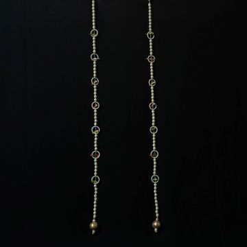 parrot and pearl door side hangings - set of 2
