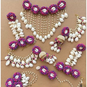 Pink Purple Shell Jewellery Set