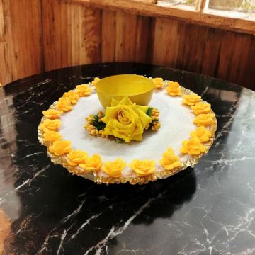 Rose Haldi Ceremony Platter