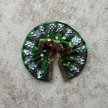 Sequins Work 0 Size Laddu Gopal Dress with Ornaments