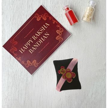 Cute Teddy Bear Paper Quilling Kids Rakhi | Craftcart