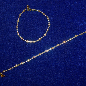 Golden Diamond Anklet|Payal Jewelery