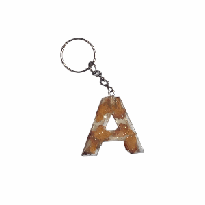 Alphabet Resin Keychain - Single Piece 
