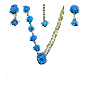 Flower & Beads Chain Necklace Set for Wedding Functions