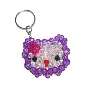 Hello Kitty Keychain | Beaded Keychain 