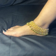 Gold Tone Kundan Pearl Beaded Anklets