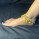 Gold Toned Payal for Bride| Anklet with Pearl Hangings 