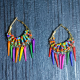 Multicolor Seedbead Hoop Earrings for Girls (Golden)
