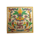 Handicraft Wooden Meenakari Chowki for Pooja - 15.5*15.5 sq cms